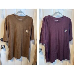 Pair of Carhartt loose fit tee shirts